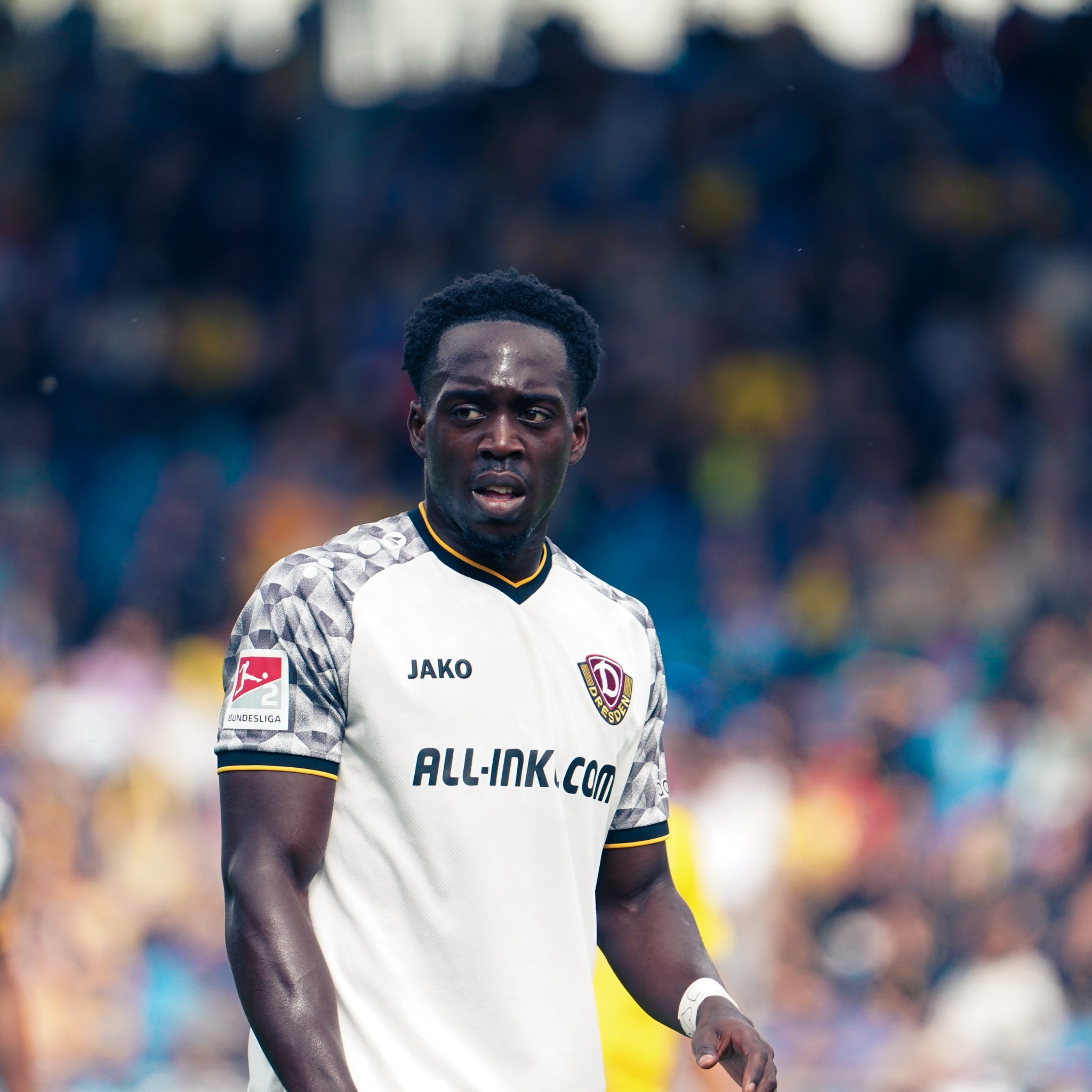 Editorial portrait of a Dynamo Dresden player during the 2. Bundesliga match in Braunschweig.